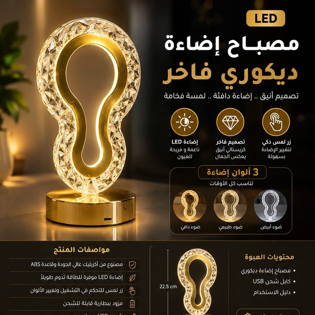 186 مصباح إضاءة ديكوري فاخر - الصورة 1