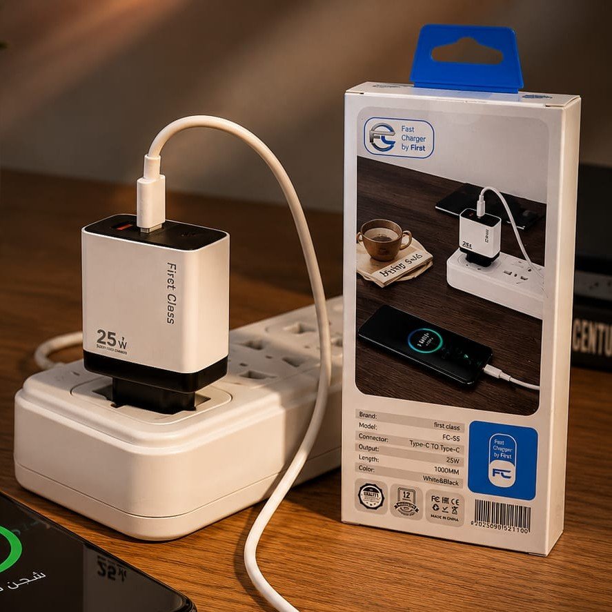 88 شاحن موبيل سريع 25W Fast Charging مع كابل Type-C - الصورة 1