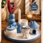 طقم ديكور كونكريت بشموع 2